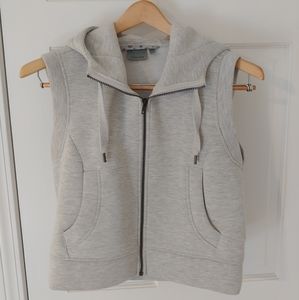 Athleta Gray Hoodie Sweatshirt Vest